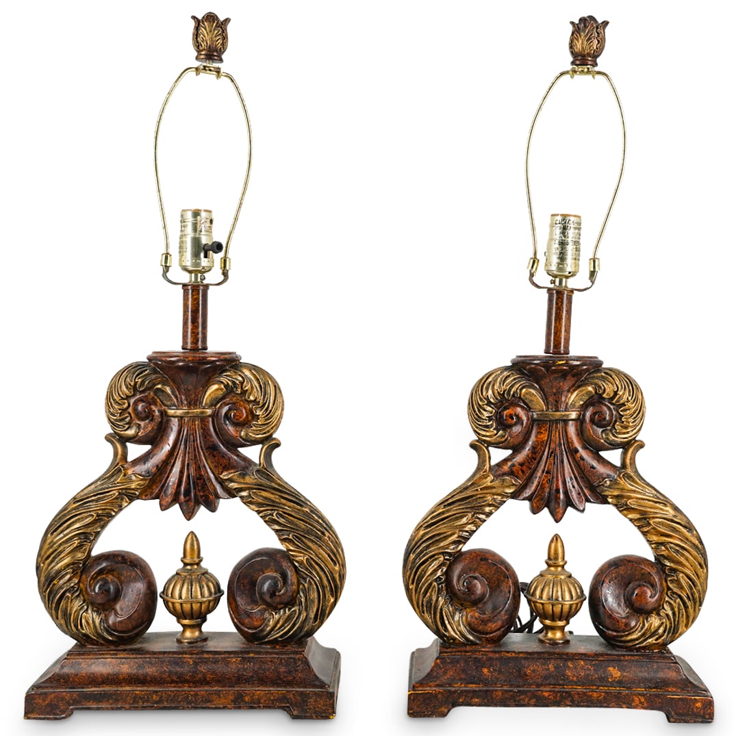 (2 Pc) Maitland-Smith Ornate Table Lamps (1 of 6)