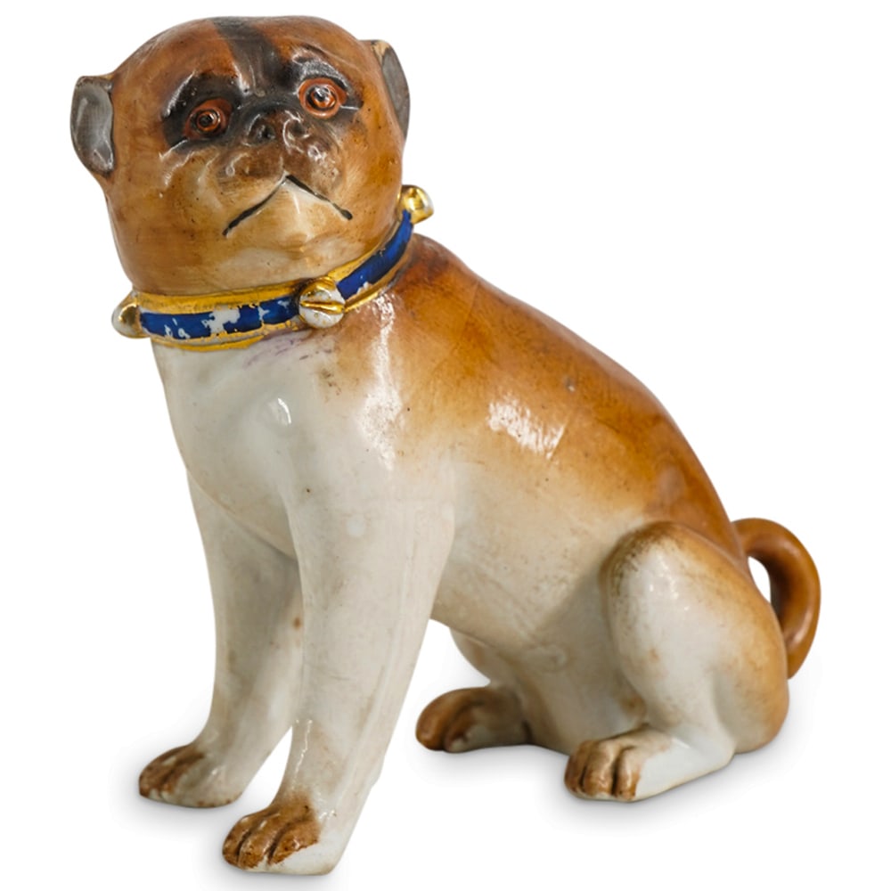 Staffordshire Style Pottery Pug Dog Figure (1 of 4)