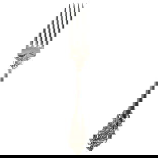 (51 Pc) Wallace "Grand Baroque" Sterling Flatware Set: DESCRIPTION: 51 piece set of Wallace sterling silver flatware in the "Grand Baroque" pattern. Each item stamped; knives have sterling silver handles and stainless steel blades. Set is comprised of the