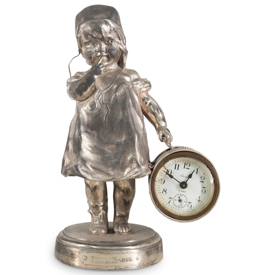 Antique American Buenas Noches Ansonia Clock (1 of 7)