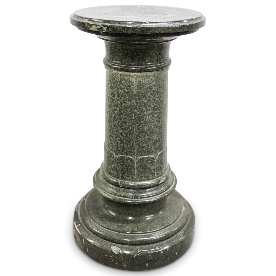 Antique Italian Green Marble Pedestal (1 of 2)