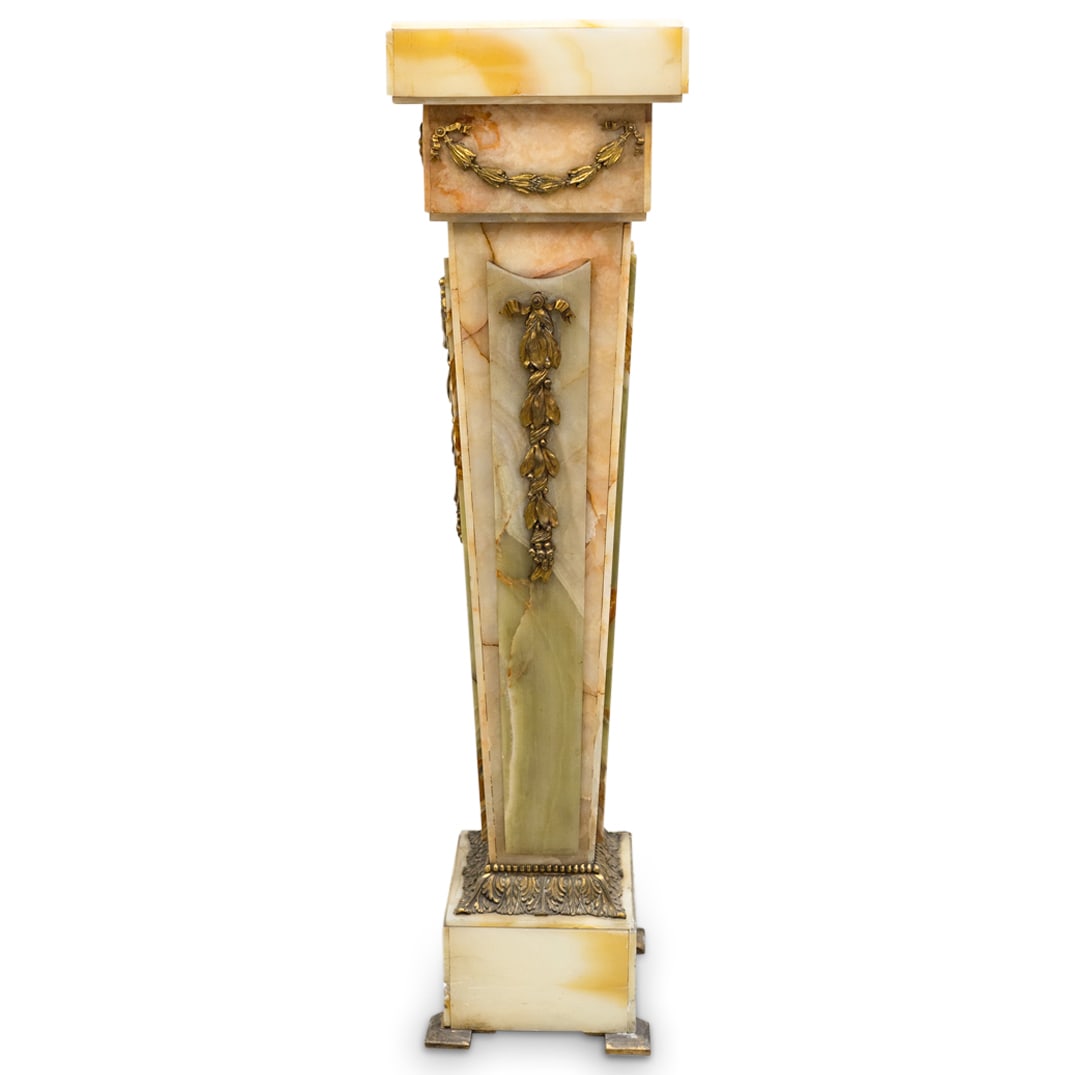 Antique French Onyx And Bronze Pedestal (1 of 5)