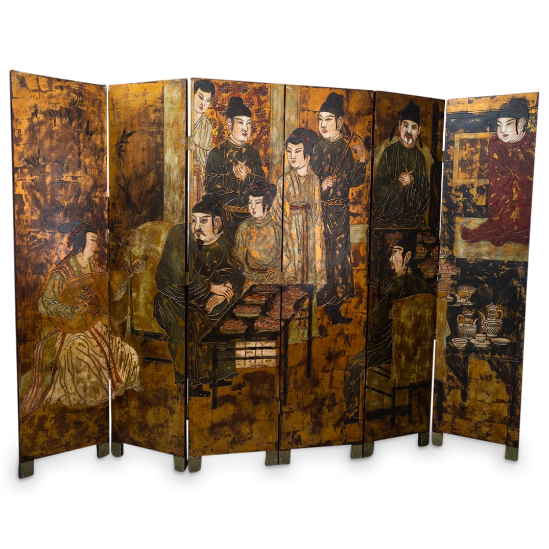 Large Chinese Six Panel Screen (1 of 12)