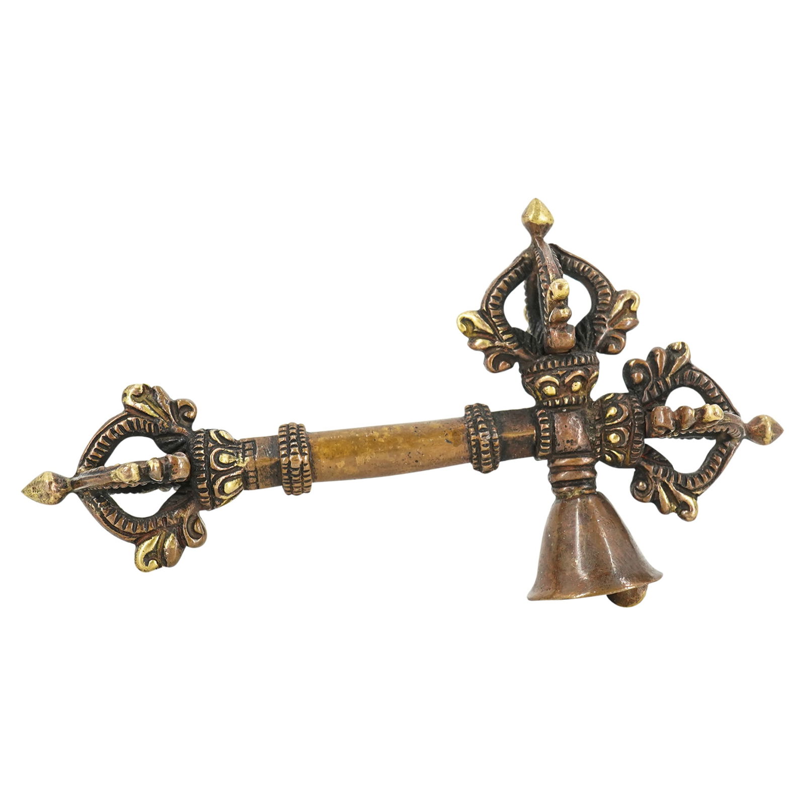 Antique Tibetan Buddhist Phurba Kila Vajra Ritual Bell (1 of 4)
