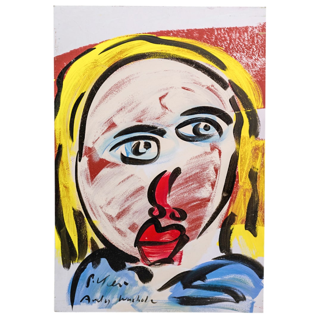 Peter Keil (B. 1942) "Andy Warhol" Oil On Board (1 of 4)