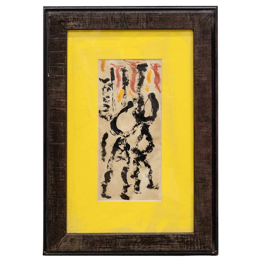 Purvis Young (American, 1943-2010) Framed Painting on Paper (1 of 3)