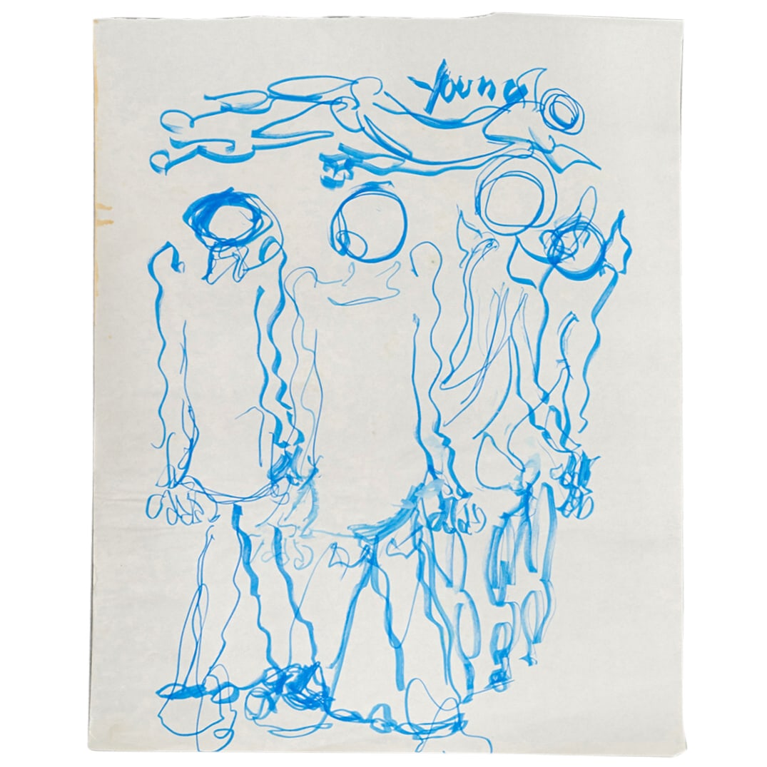 Purvis Young (1943-2010) 3 Figures, Signed (1 of 3)