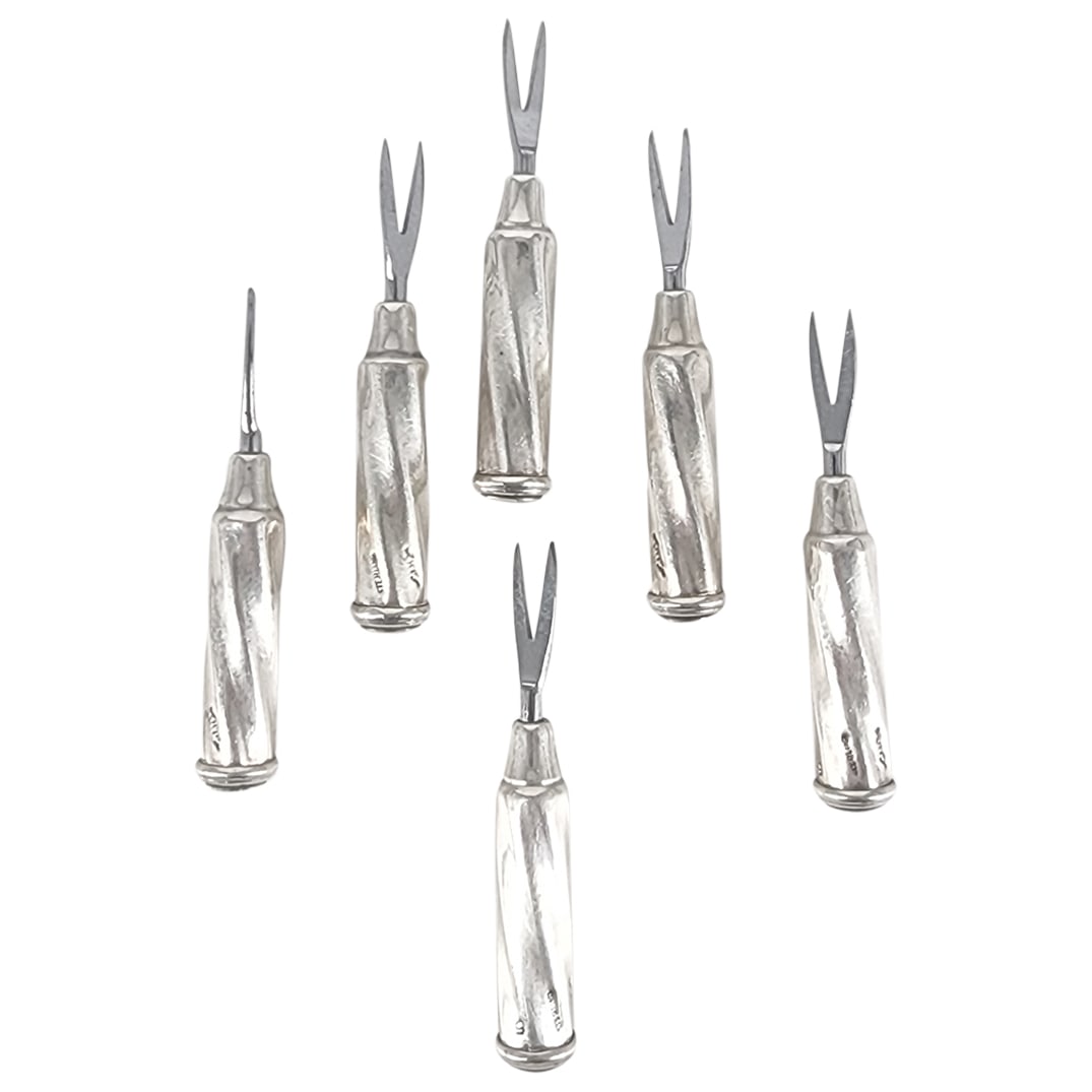 (6 Pc) Sterling Silver Corn Cob Holders (1 of 4)