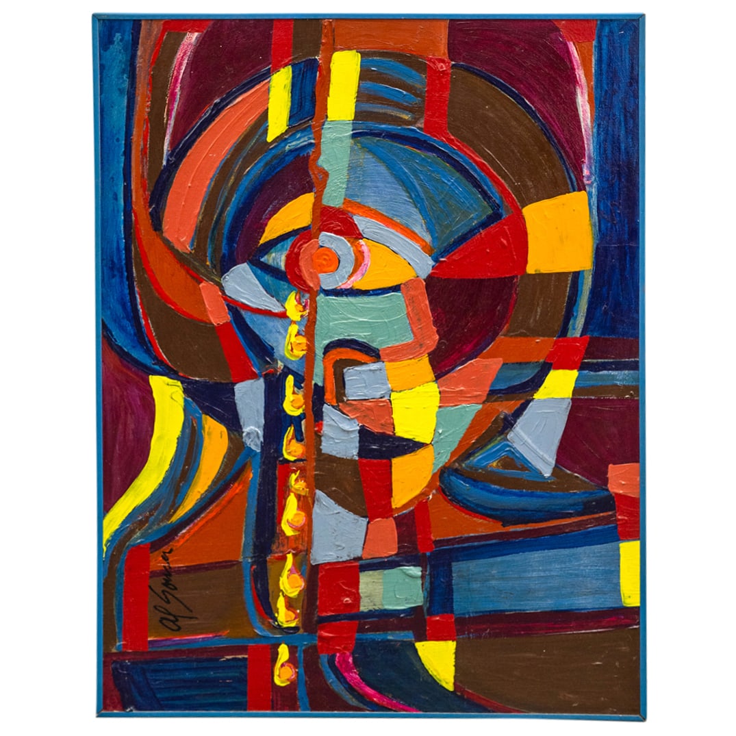 Signed Al Sousa Mixed Media On Canvas (1 of 6)