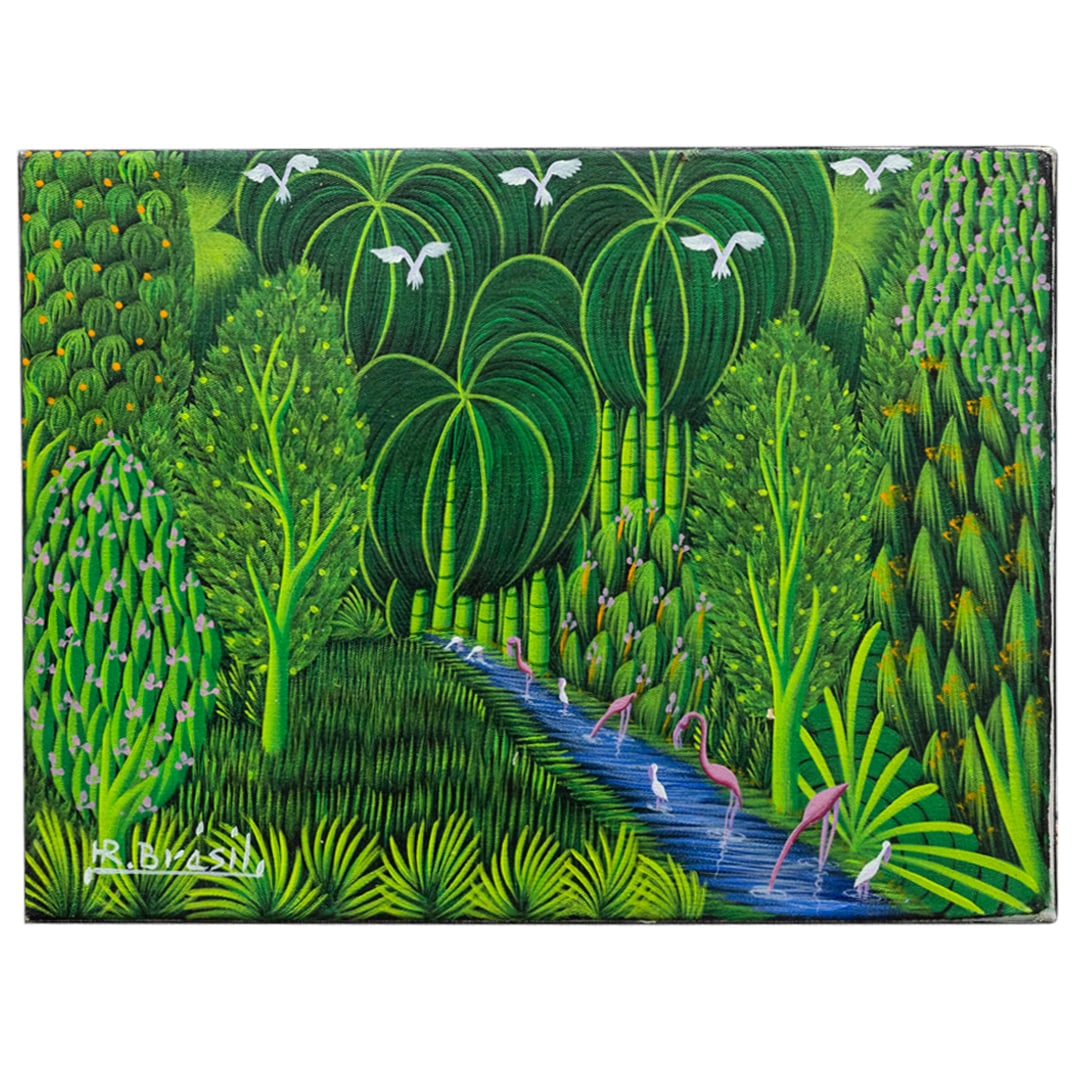 Henri Robert Bresil (Haitian, 1952) Oil Painting (1 of 5)