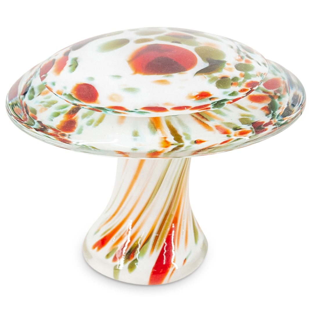 Art Glass Avventurina Mushroom Paperweight (1 of 2)