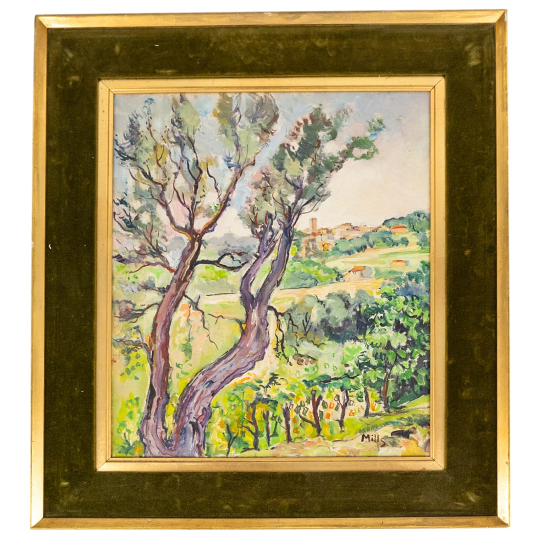 Signed Mill Landscape Oil On Canvas (1 of 5)