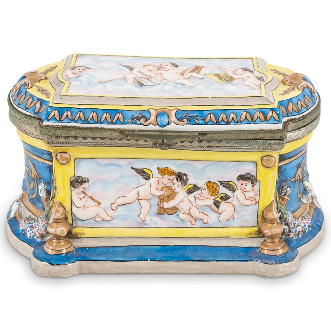 Antique Capodimonte Style Porcelain Box (1 of 7)