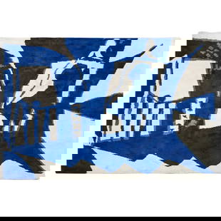 Pablo Picasso (Spanish, 1881-1973) Woven Wool Tapestry: DESCRIPTION: Picasso woven wool tapestry, featuring the image of Ombres, Embroidered "Picasso" at underside edge. CIRCA: 1960s ORIGIN: France DIMENSIONS: L: 91" x W: 72" - CONDITION: Great condition.