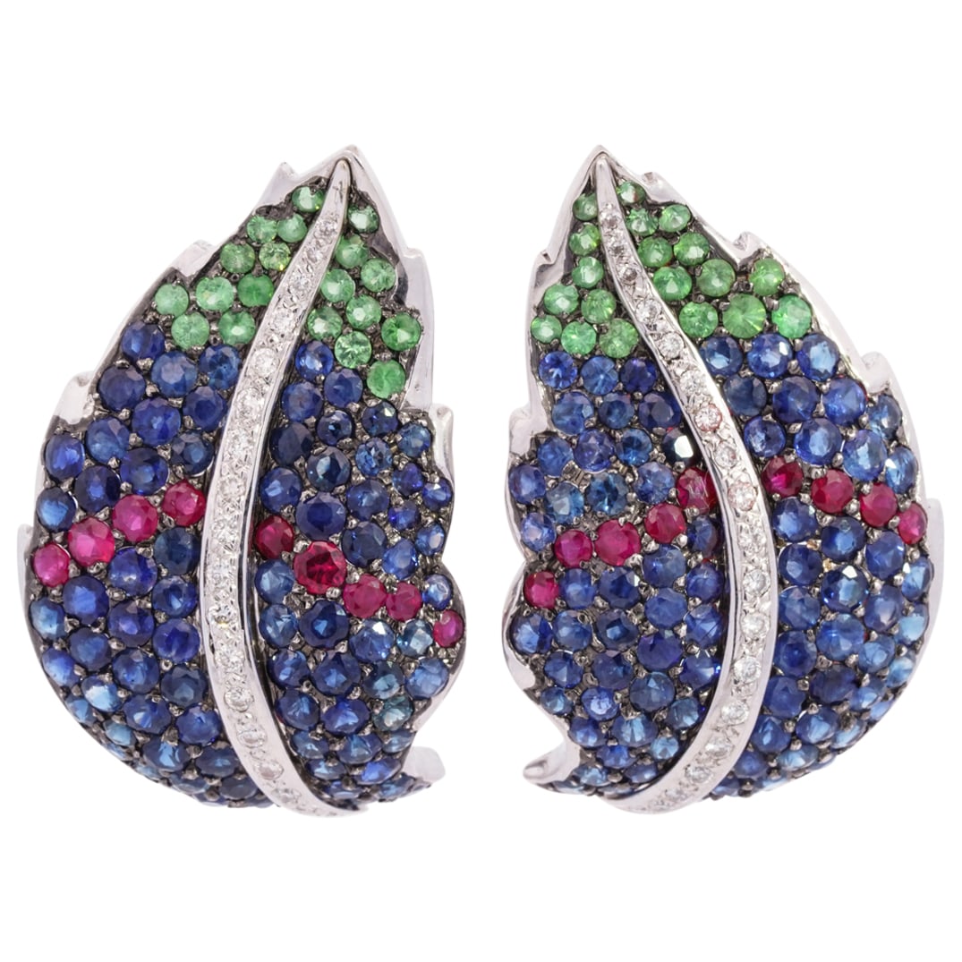 Pair of Kanaris 18k Gold "Tutti Frutti" Earrings (1 of 5)