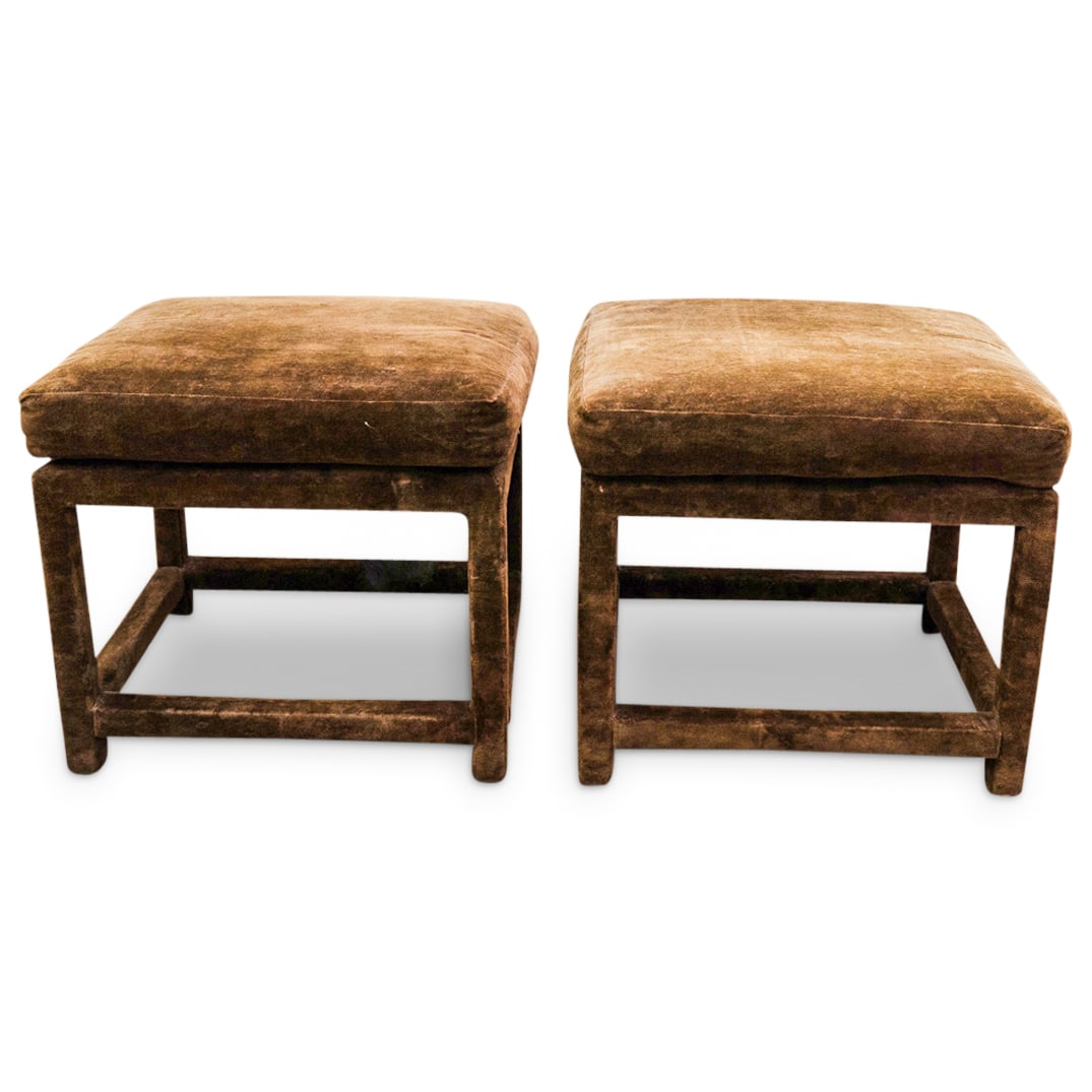 Pair of Thayer Coggin for Milo Baughman Stools (1 of 4)