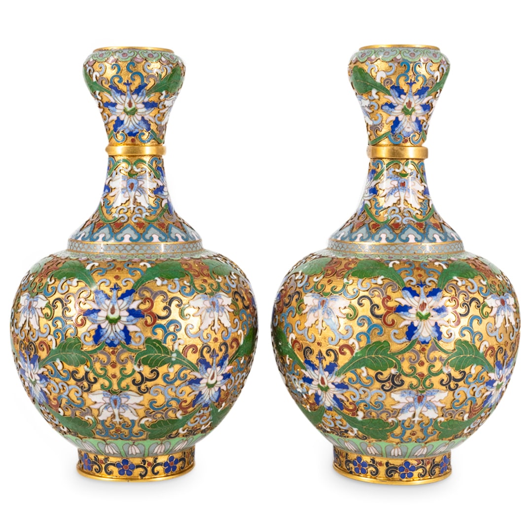Pair Of Antique Chinese Cloisonne Vases (1 of 4)
