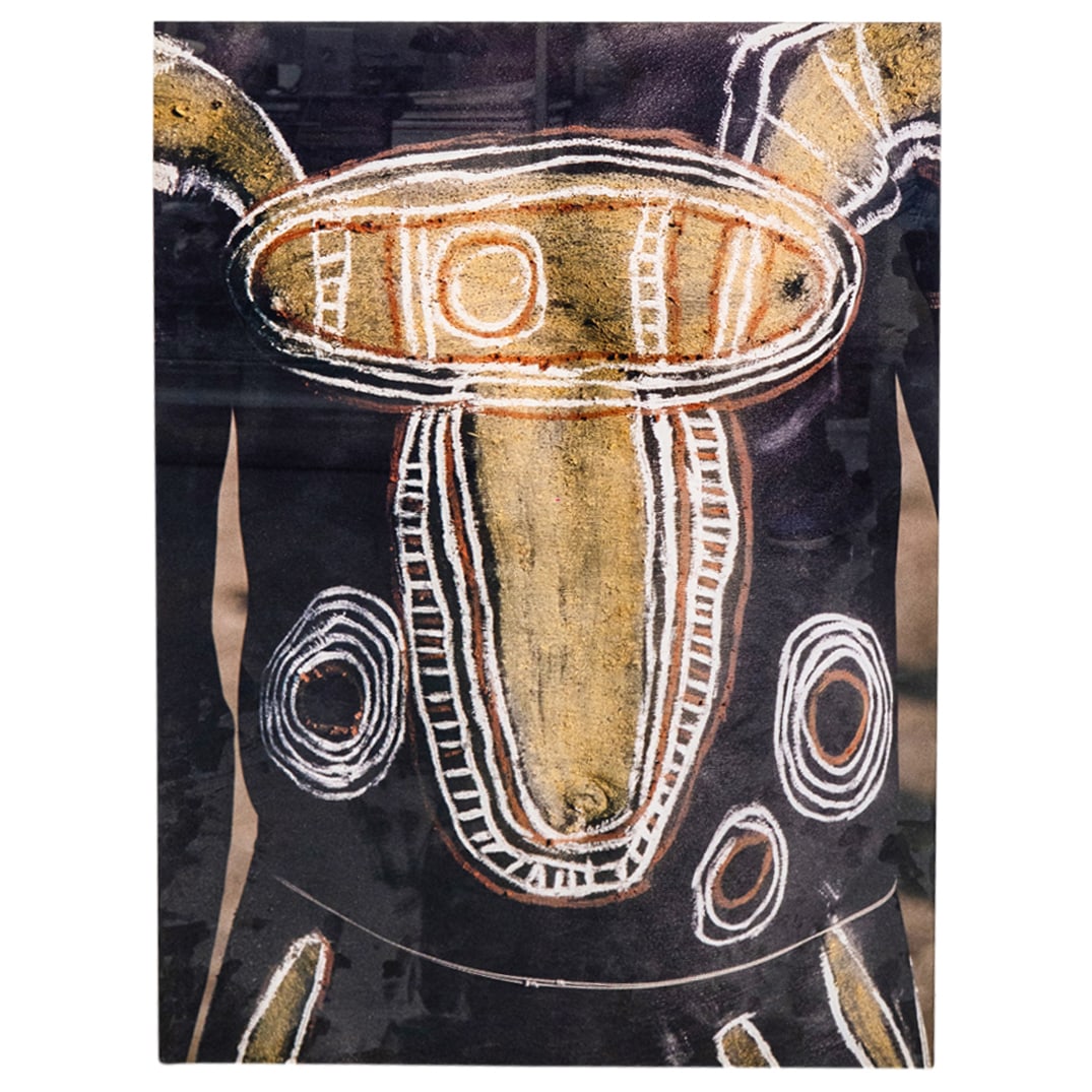 Hans Silvester (b.1938) "Les Peuples De L'Onto No. 10" C-Print Photograph: DESCRIPTION: Hans Silvester (b.1938) "Les Peuples De L'Onto No. 10" C-Print photograph depicting an Aboriginal tribal theme, editioned: "2/10". Artist signed label affixed to verso from Marlborough Ga