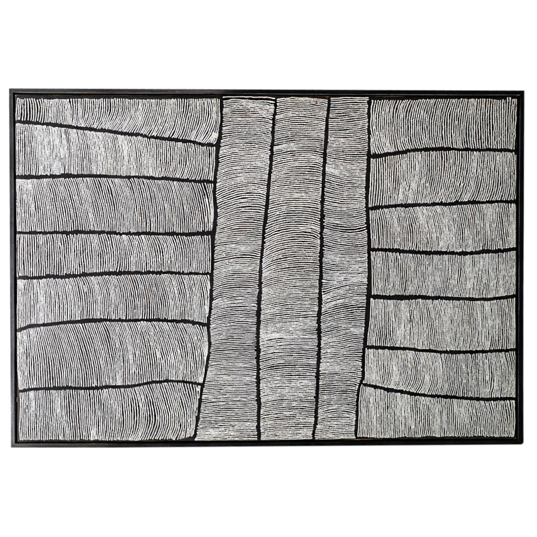 Charlie Ward Tjakamarra (b. 1940-2005) Acrylic on Canvas Painting (1 of 6)