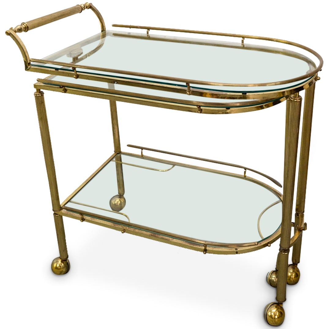 Vintage Brass Bar Cart (1 of 6)