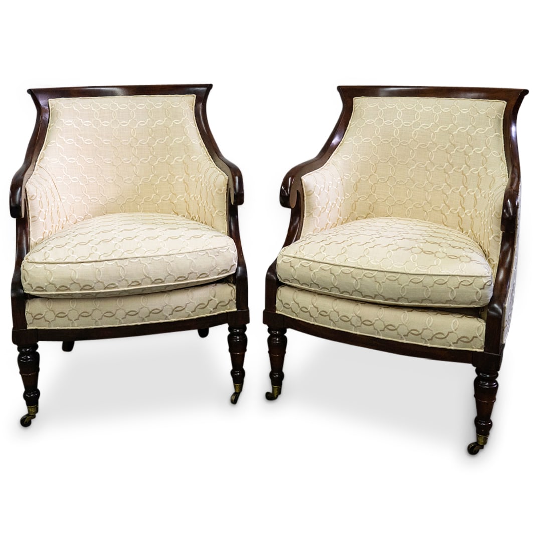 (2 Pc) Vintage Southwood Langdon Empire Armchairs (1 of 9)