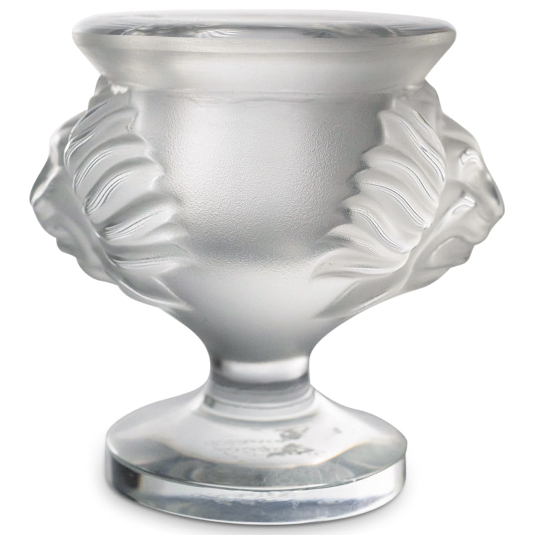 Lalique Crystal "Tete De Lion" Vase (1 of 3)