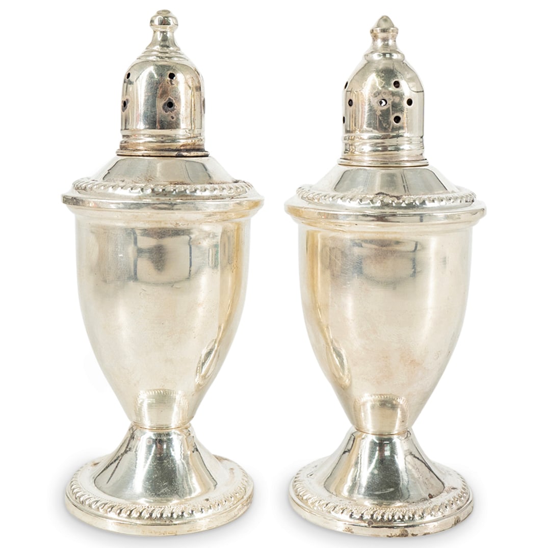 (2 Pc) Duchin Weighted Sterling Silver Salt & Pepper Shakers (1 of 5)