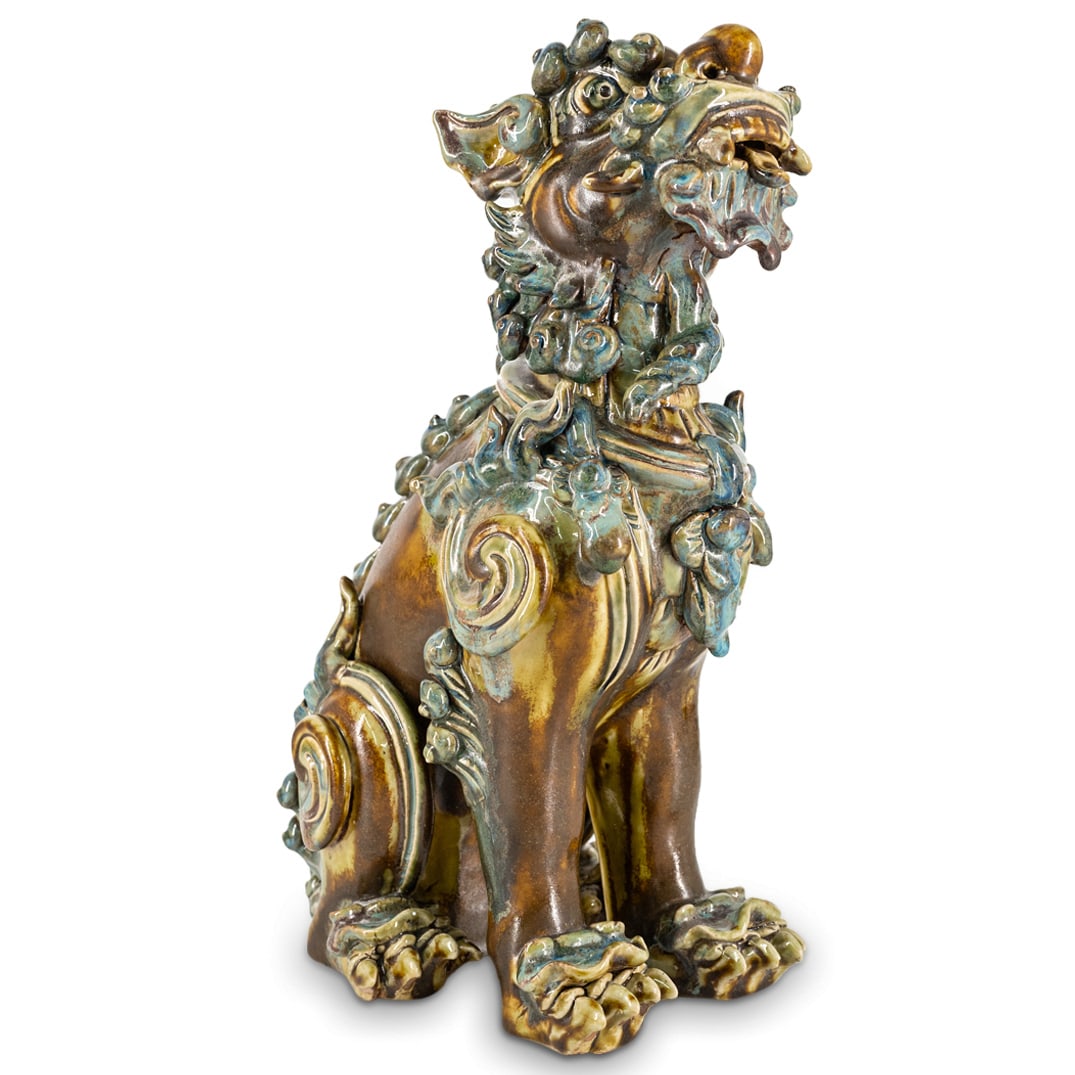 Signed Contemporary Ceramic Foo Dog Sculpture (1 of 7)