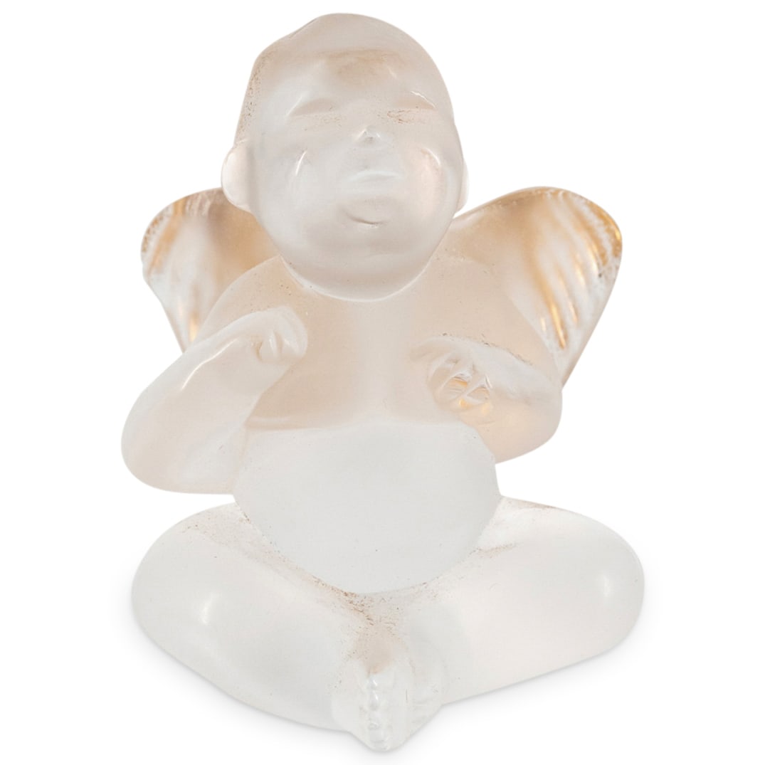 Lalique Crystal Cherub Angel Figurine (1 of 3)
