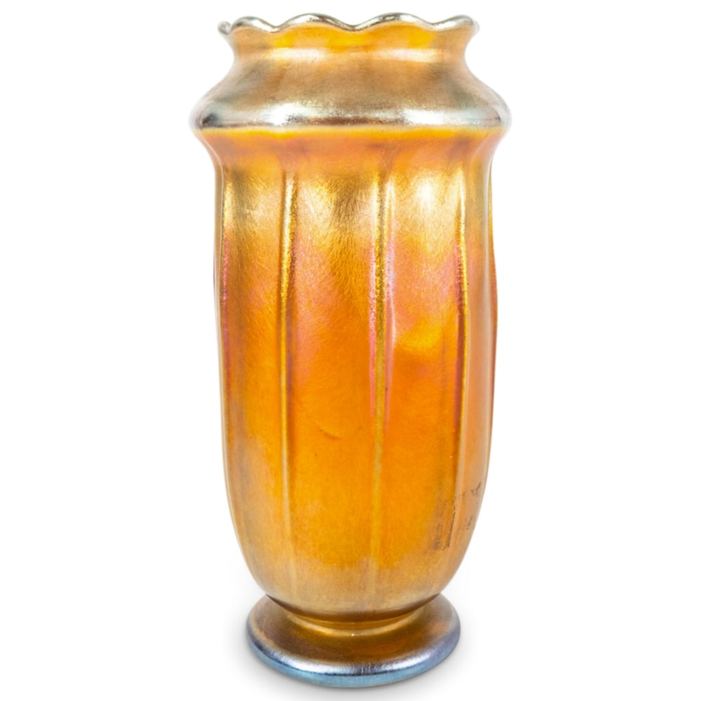 Louis Comfort Tiffany Favrile Iridescent Art Glass Vase (1 of 5)