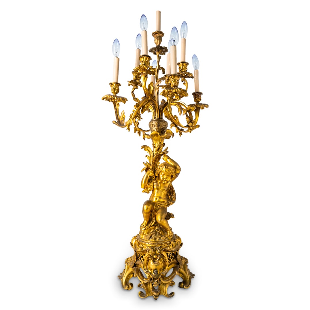 Antique Louis XVI Style Gilt Bronze Candelabra (1 of 7)