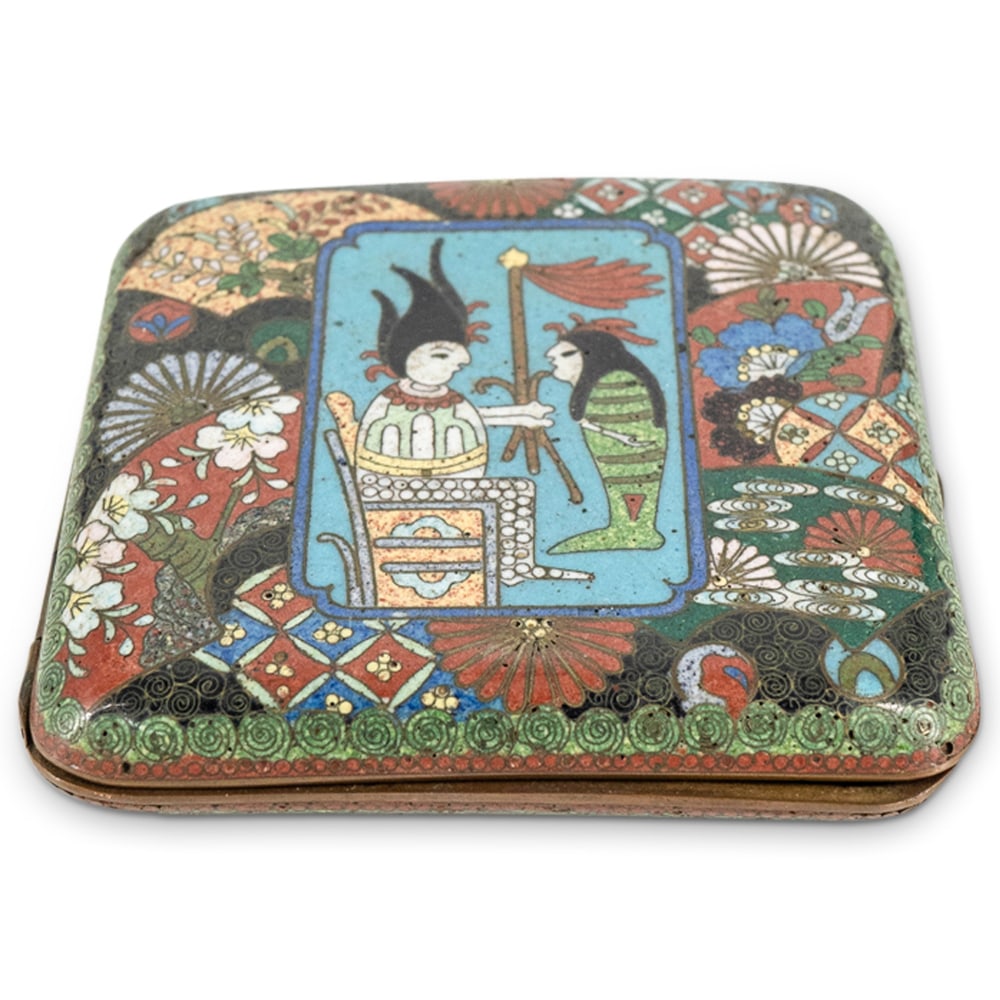 Japanese Egyptian Revival Cloisonne Cigarette Case (1 of 2)