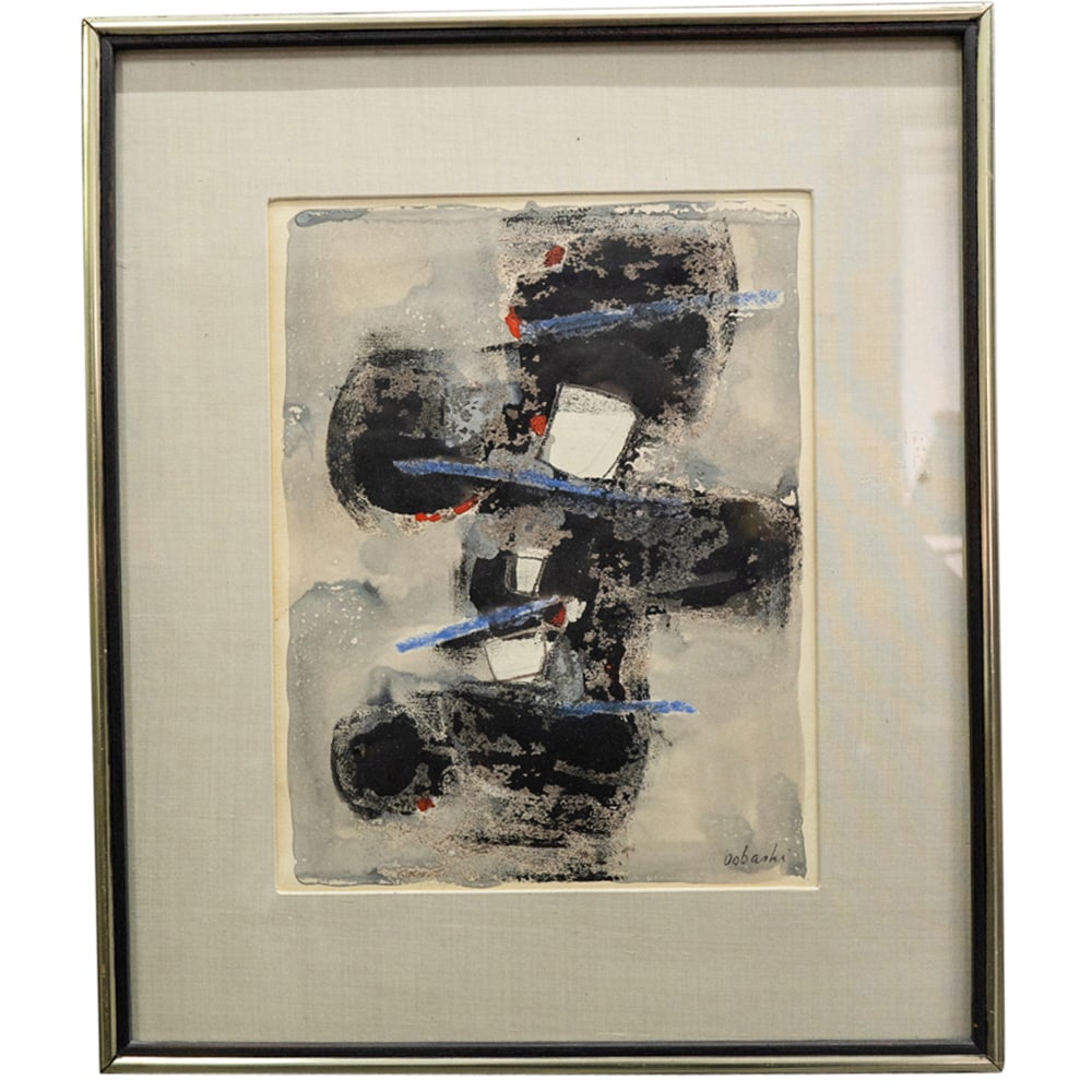 Jun Dobashi (Japanese, 1910 - 1978) Mixed Media Artwork (1 of 4)