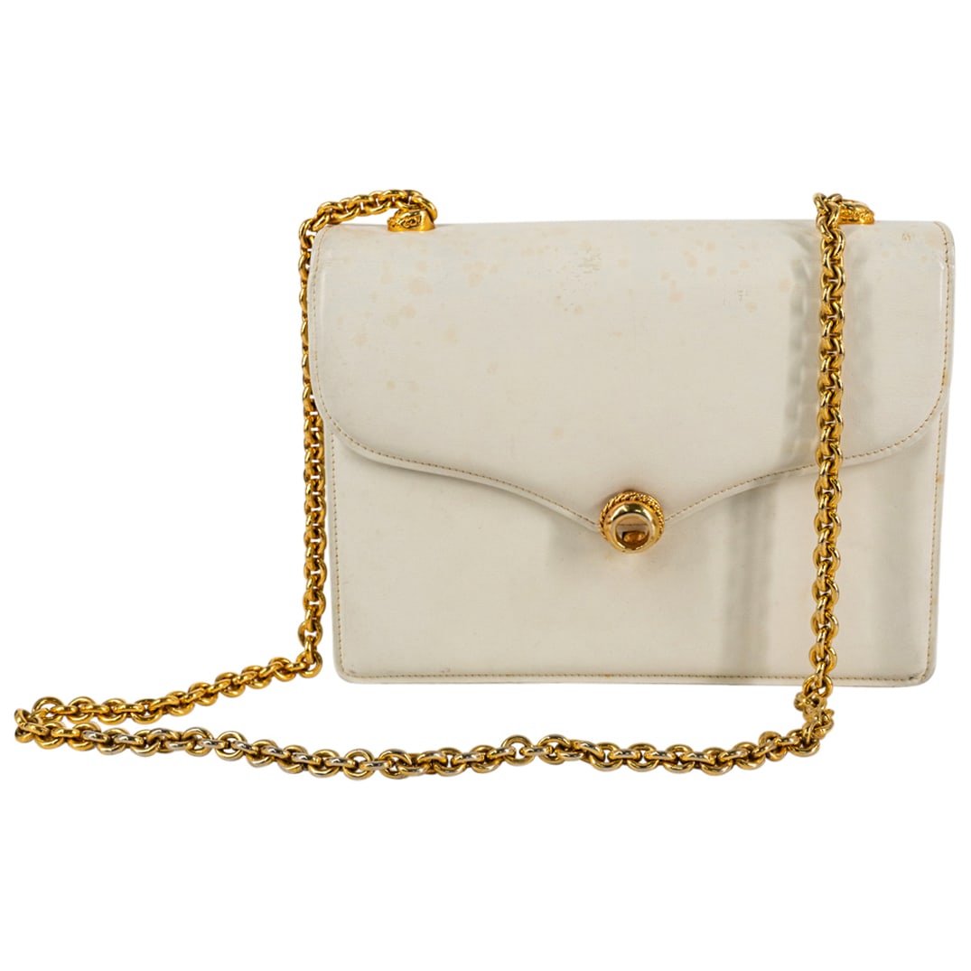 Vintage Gucci White Leather Shoulder Bag (1 of 8)