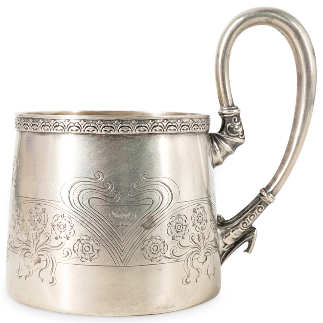 Art Nouveau Russian Silver Handled Cup (1 of 3)