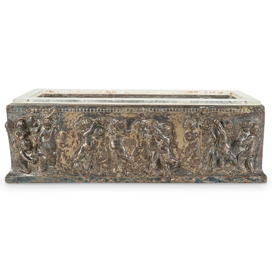 Italian Dini Della Signa Silvered Terracotta Planter (1 of 4)