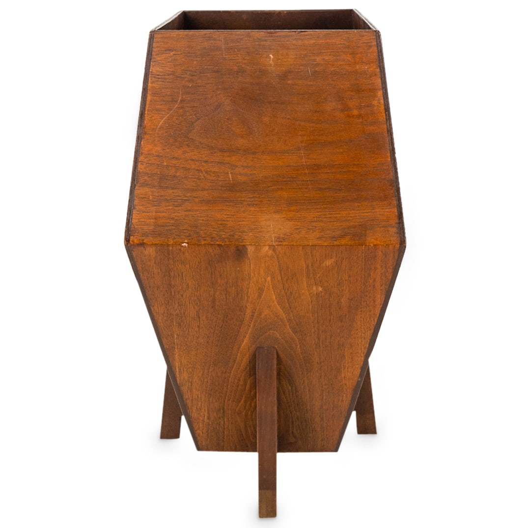 Scandinavian Mid Century Modern Teak Waste Basket (1 of 5)