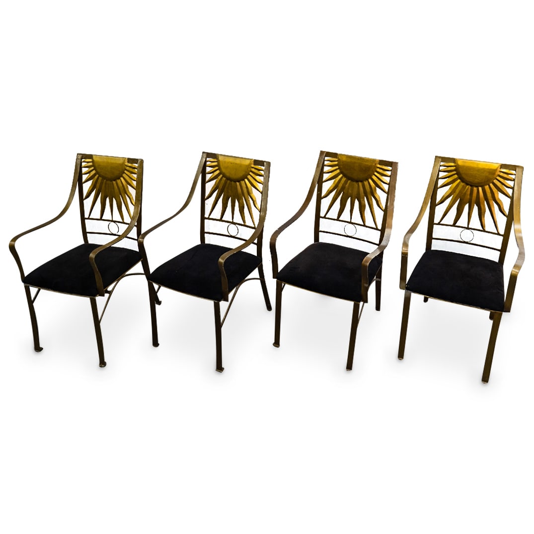 (4 Pc) Vintage Italian Solar Chair Set (1 of 6)