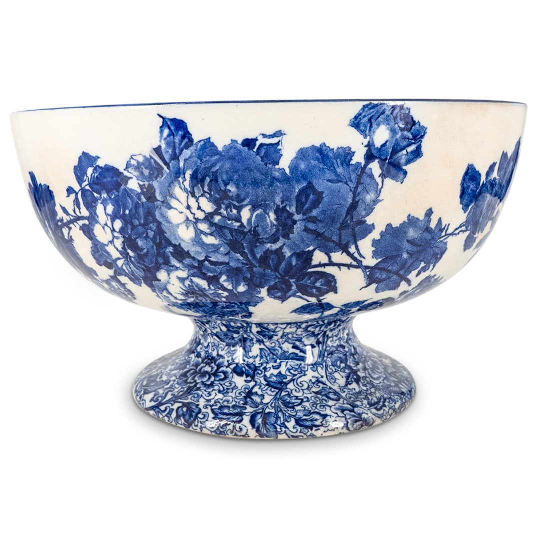 19th Cent. Royal Doulton Flow Blue Punch Bowl (1 of 6)
