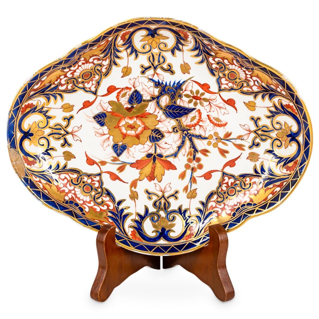 18th C. Royal Crown Derby Porcelain Dish (1 of 4)