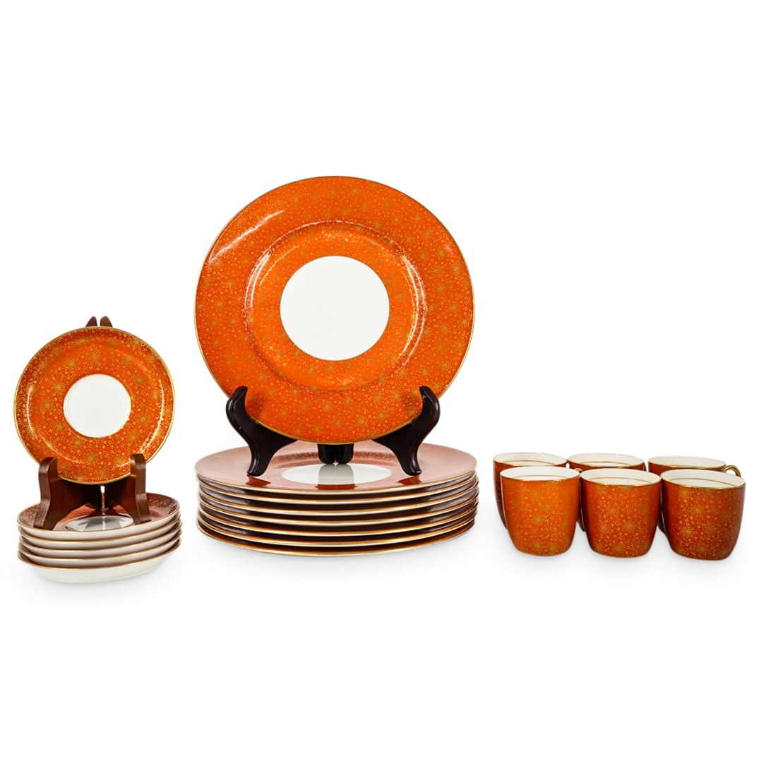 (20 Pc) Antique Cauldon Porcelain Teacup Set (1 of 7)