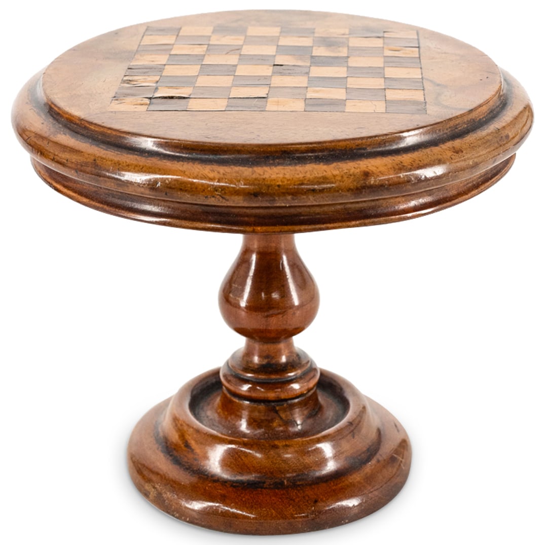 Antique Miniature Tilt Top Chess Table (1 of 4)