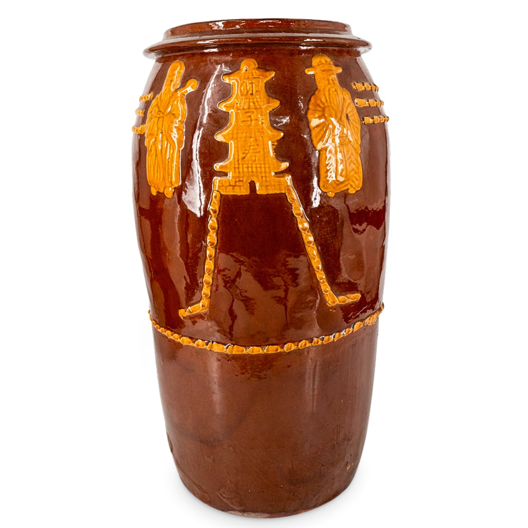 Antique Korean Earthenware Pottery Kimchi Jar (1 of 4)