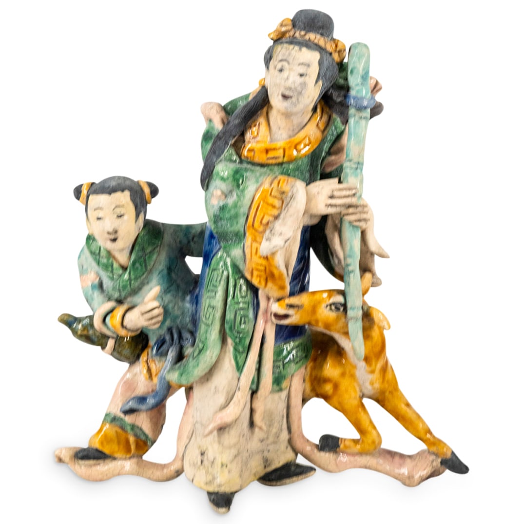 Chinese Ceramic Wall Hanging Figural Sculpture (1 of 7)