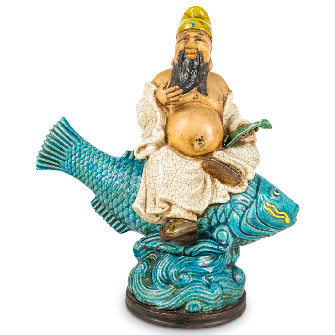 Japanese Ebisu Ceramic Sculpture (1 of 7)