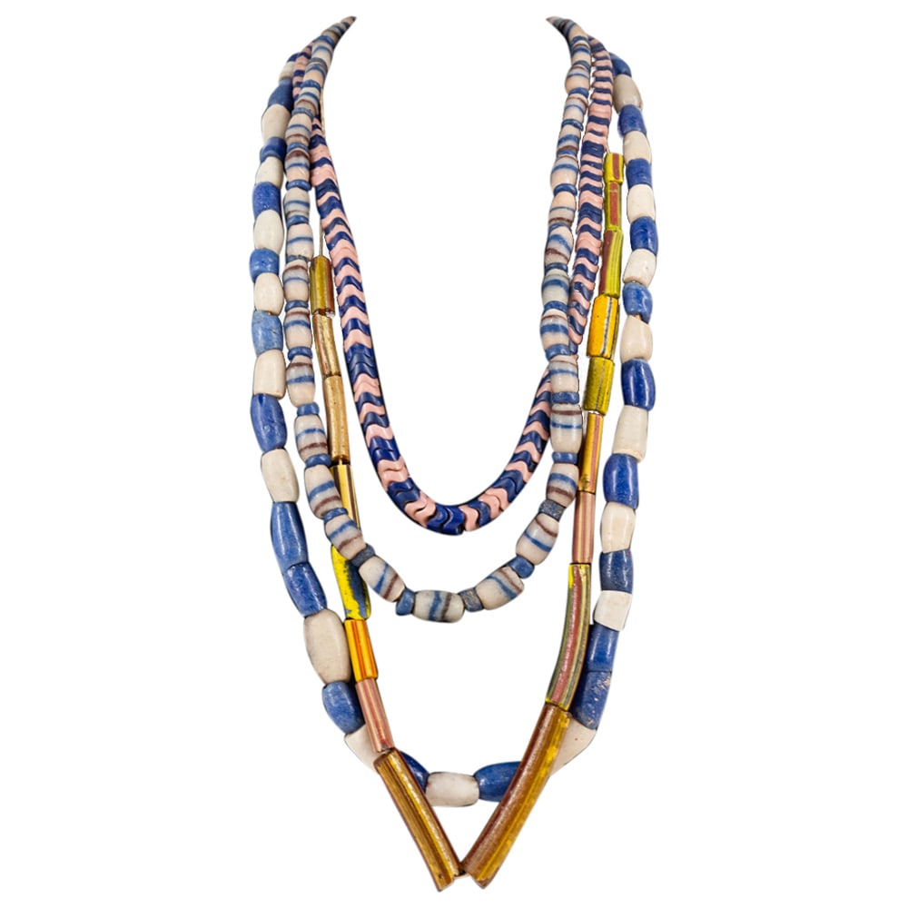 (4 Pc) Antique Native American Trade Glass Necklaces (1 of 5)