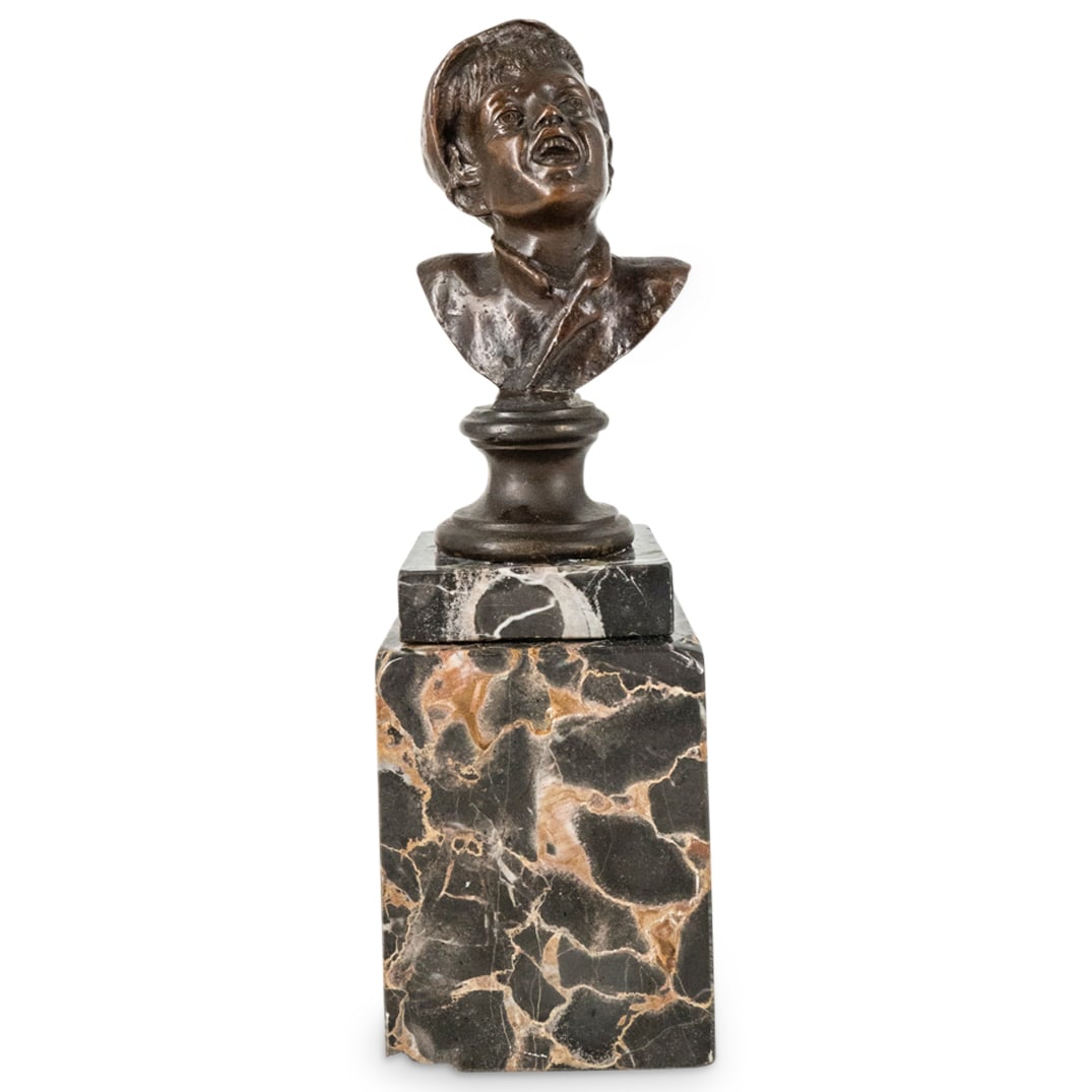Antique Bronze Bust Sculpture On Marble (1 of 3)