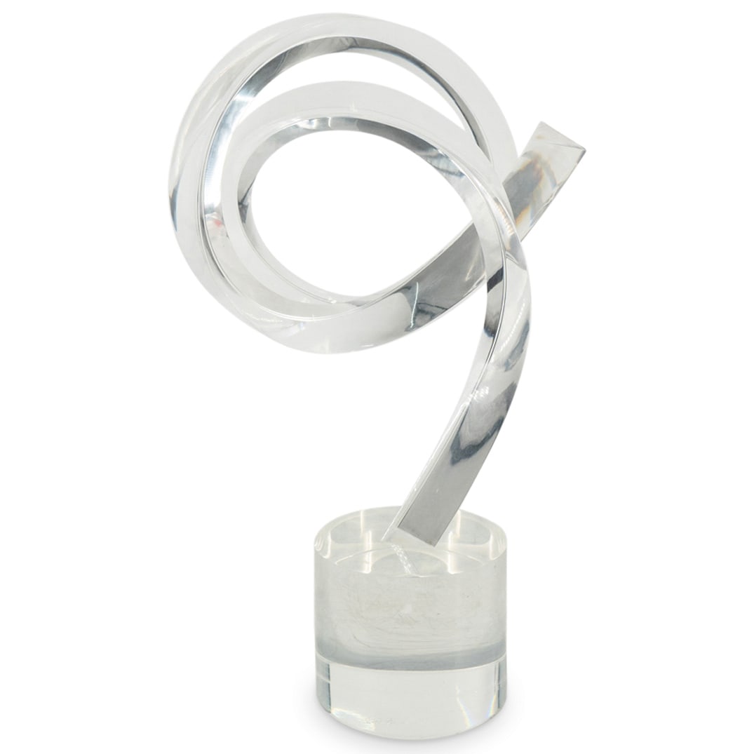 Signed Surace Mid Century Abstract Lucite Sculpture (1 of 3)