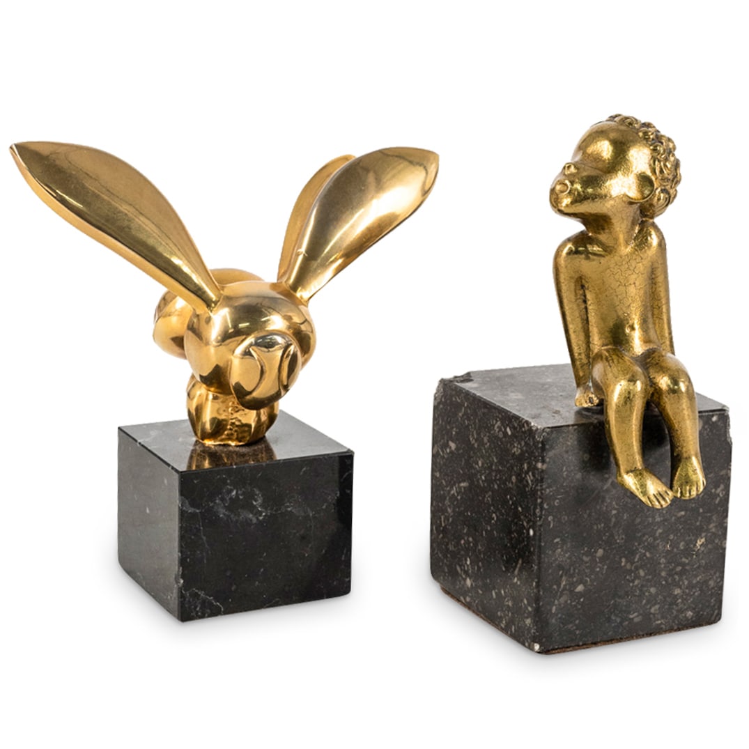 (2 Pc) Bronze Sculptures After Works In PMOA (1 of 4)