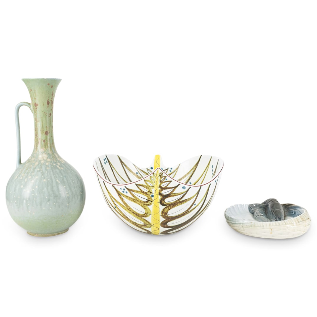 (3 Pc) Scandinavian Designer Pottery Lot (1 of 11)